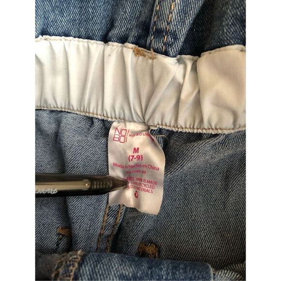 NO BOUNDARIES Paper Bag Waist Jean Shorts Size M (7-9) - Picture 8 of 9
